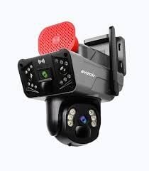 Avenir AV-S427 3mp+3mp = 6mp ve 2 Kameralı Solar Ptz 4g Sim Kart
