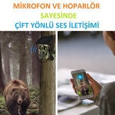 8 MP Full HD 4G Solar Sim Kartlı IR IP cepten canlı kayıt izleme Fotokapan Kamera