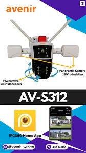 Avenir Av-s312 12mp 360 Derece 180 Panoramik Wifi 3 LU Kamera Panelsiz