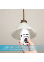 Wifi 360 HAREKETLİ Panoramik Ampul Kamera 1080P 2.4ghz ile Güvenlik