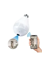 Ampul Kamera WiFi V380 APP Mini Güvenlik IP VR Bulut Depolama 360 Derece Panoramik Kamera