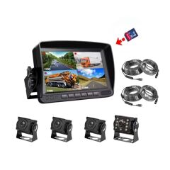 Tüm Araçlara Uyumlu 4 Kameralı 7'' Monitör Ekran dahil 128 GB SD Kart destekli Tak Kullan Kamera Seti