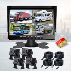 Tüm Araçlara Uyumlu 4 Kameralı 7'' Monitör Ekran dahil 128 GB SD Kart destekli Tak Kullan Kamera Seti