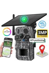 KAMERA DÜNYASI 3 Sensörlü Gps Destekli 4g Sim Kartlı Solar Foto Kapan Kamera